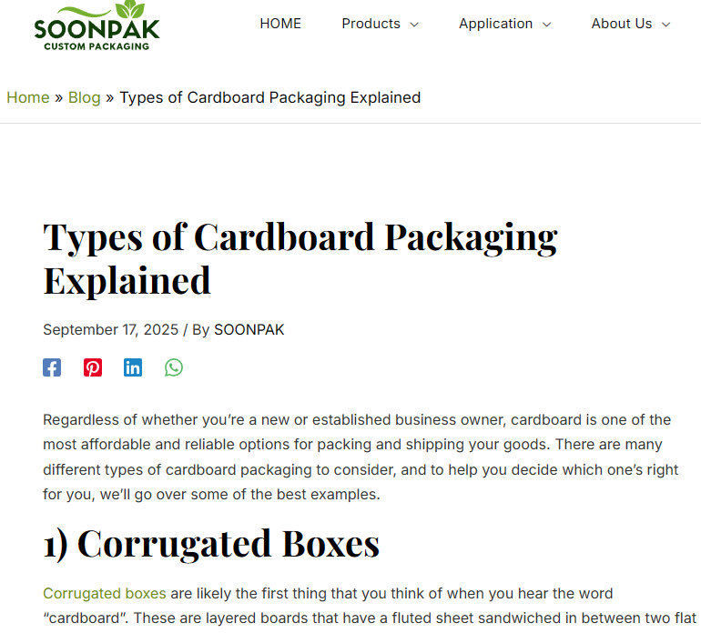 Types of Cardboard Packaging Explained