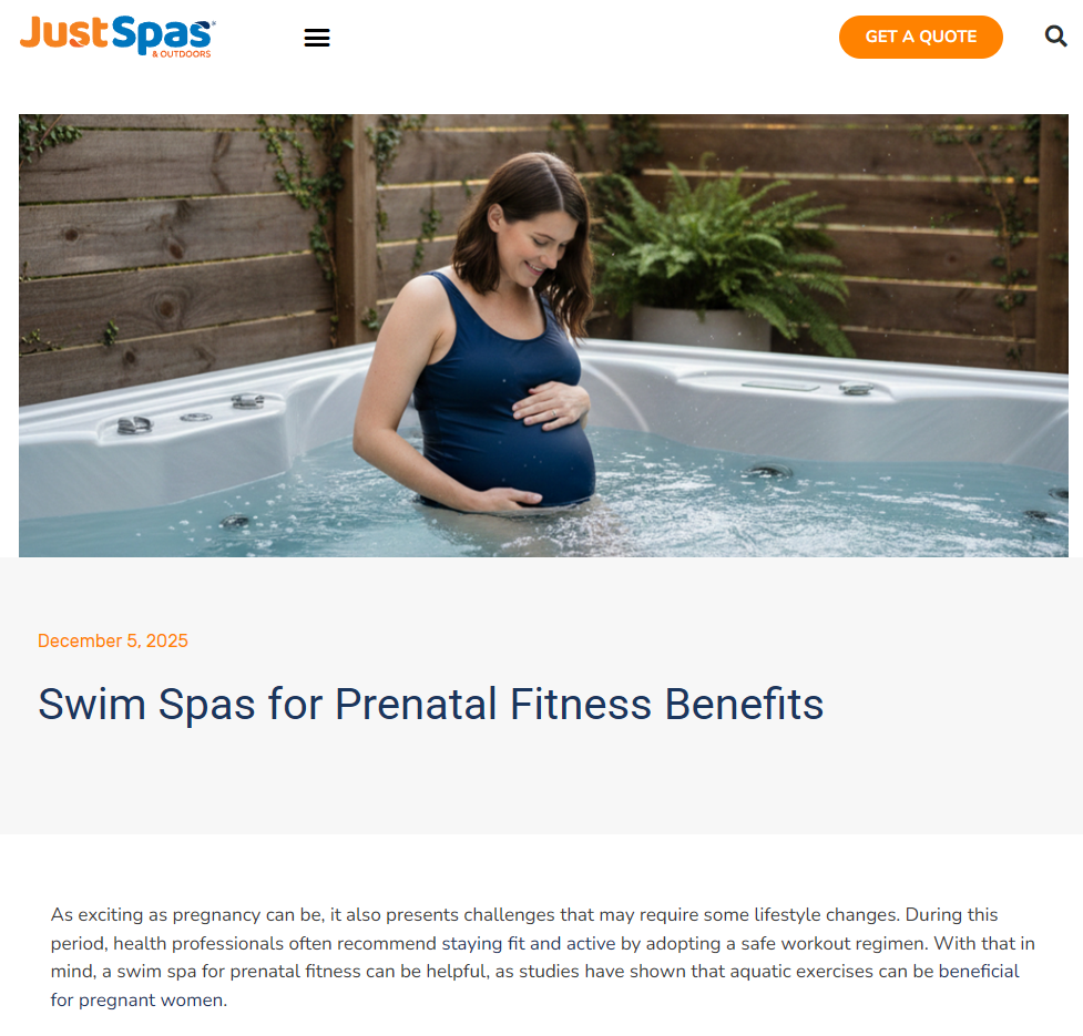 Swim Spas for Prenatal Fitness